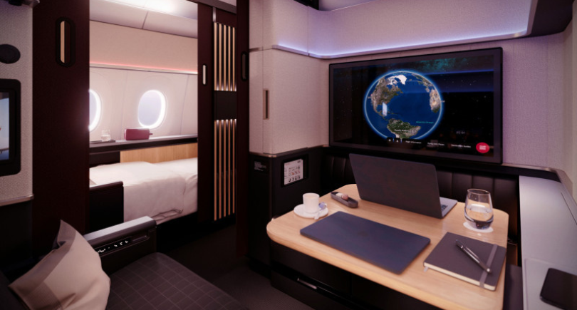 Swiss International Air Lines upgraded interior cabin.