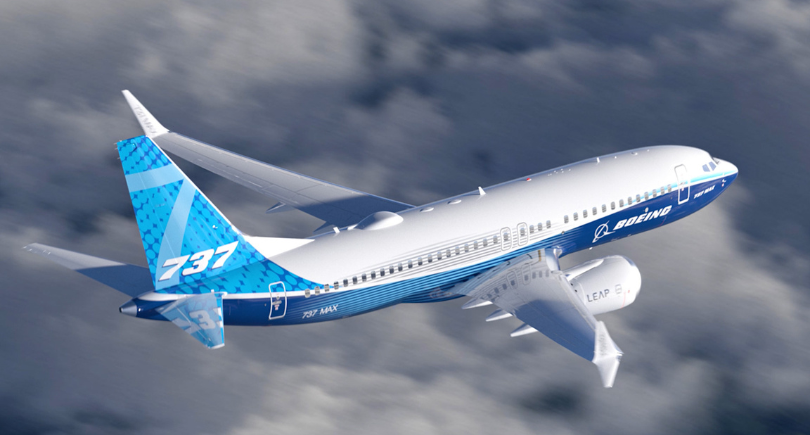 Boeing 737 MAX aircraft in flight representing next-generation fleet maintenance and technical support services