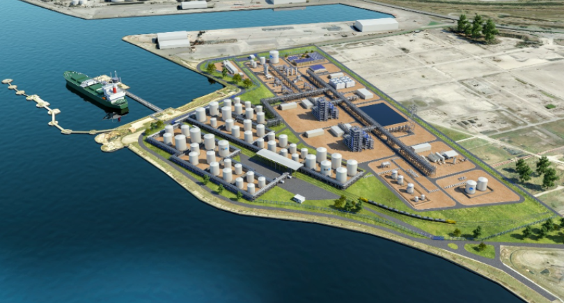 Rendering of the Rebound SAF facility in Dunkirk, France, designed to produce 160,000 tonnes of SAF annually.