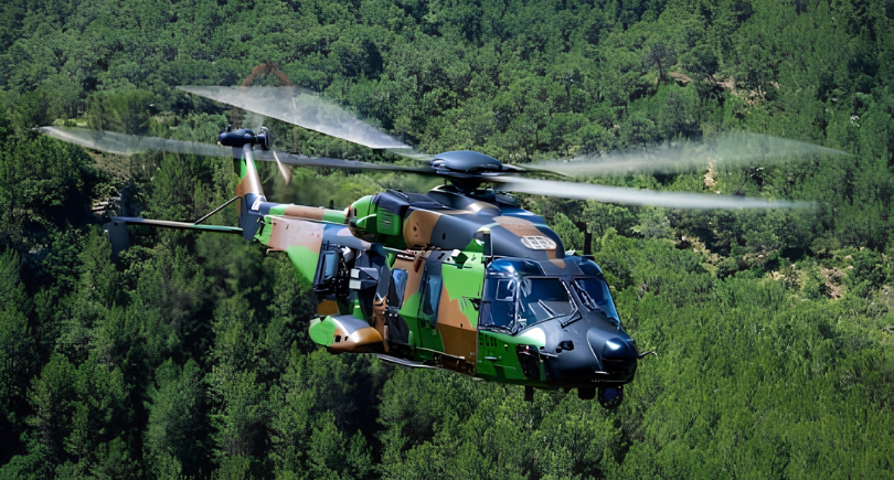 Airbus delivers the first NH90 Standard 2 special operations helicopter to France for enhanced military missions.