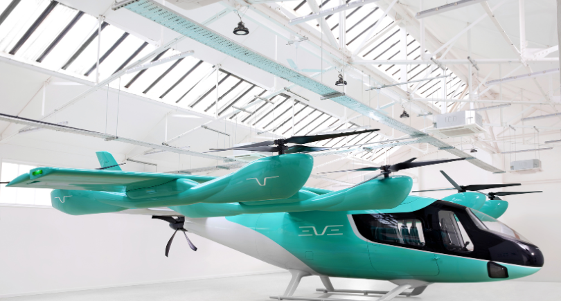 Eve Air Mobility eVTOL prototype fitted with Safran SkyNaute navigation system.