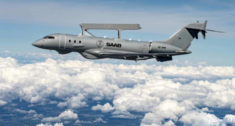 Saab GlobalEye AEW&C aircraft supports multi-domain surveillance missions.