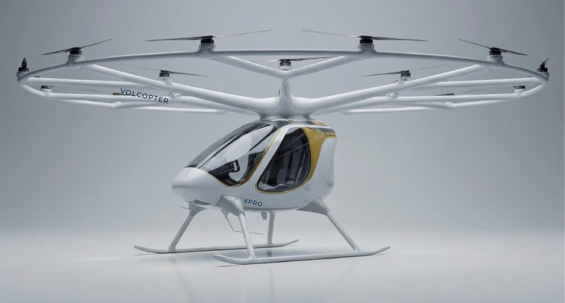 Volocopter VoloXPro all-electric aircraft displayed ahead of its Brazil debut