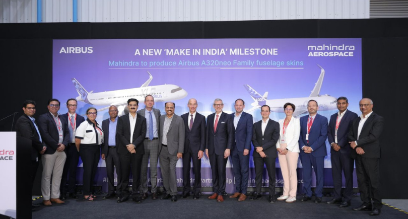 Airbus and Mahindra Aerospace team at A320neo event