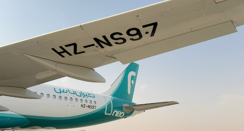 flynas takes delivery of a new Airbus A320neo with an upgraded Safran cabin.