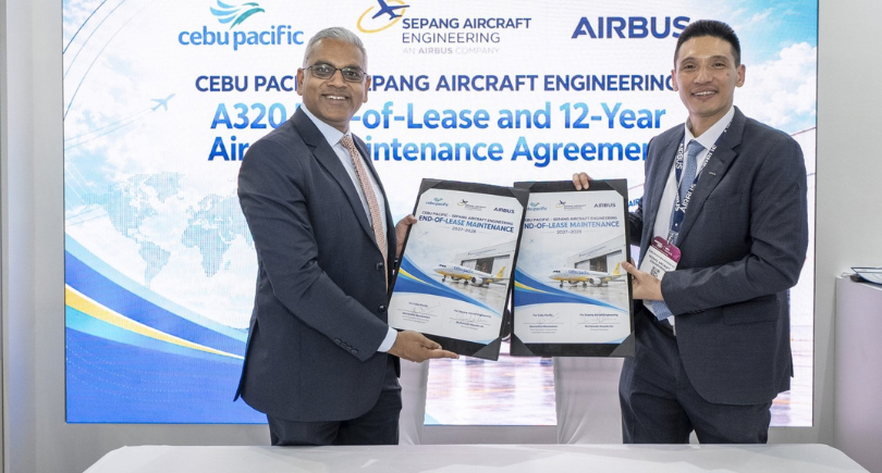SAE and Cebu Pacific sign a 12-year A320 MRO agreement