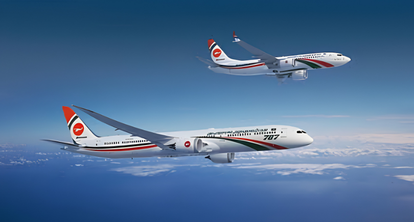 Biman Bangladesh Airlines Boeing 787 and 737 MAX aircraft