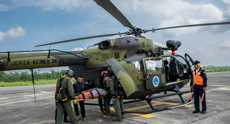 Ecuadorian Air Force H145 helicopter supporting multi-role operations