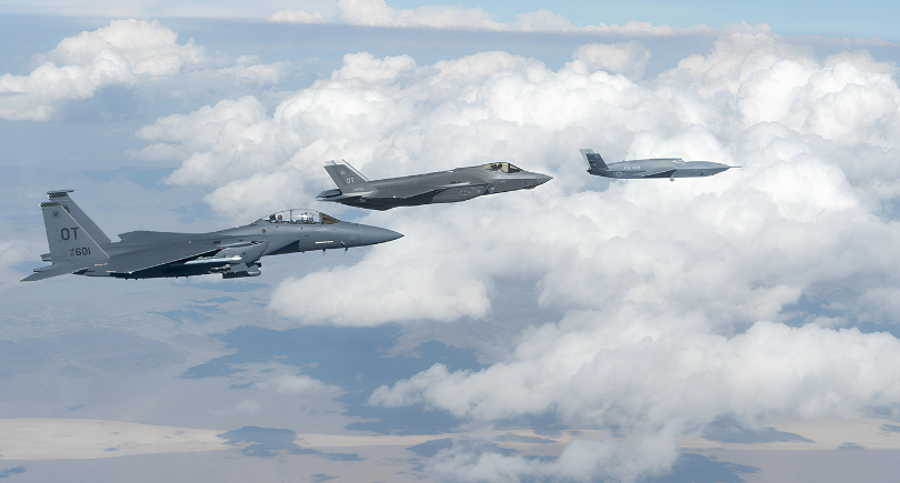 FQ-42 Vengeance uncrewed aircraft at Creech Air Force Base