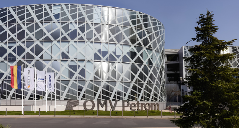 OMV Petrom's sustainable fuels facility under construction at the Petrobrazi refinery in Romania, with major process equipment installed.