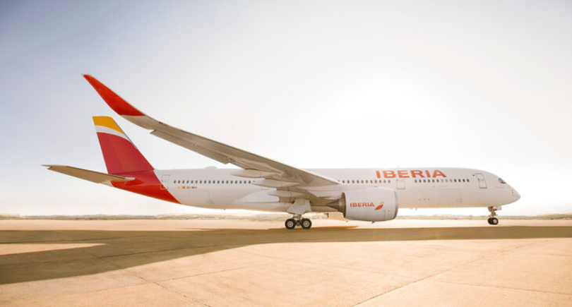 Iberia Airbus A350 aircraft on the runway
