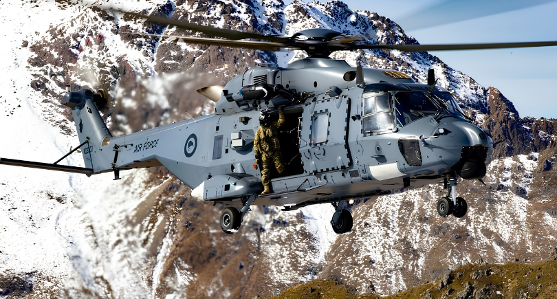 RNZAF NH90 Tactical Troop Helicopter undergoing maintenance at Ohakea