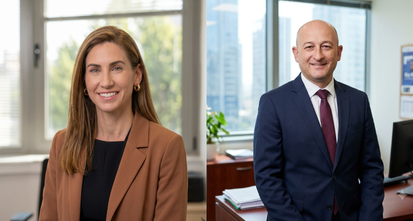 Aegean Airlines executives Stella Dimaraki and Ilias Mandroukas