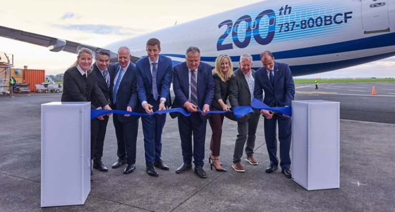 Texel Air marks Boeing's 200th 737-800BCF conversion at a ribbon-cutting event.