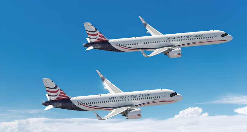 Airbus A320neo family narrowbody passenger aircraft representing Aviation Capital Group’s order for 75 additional aircraft.