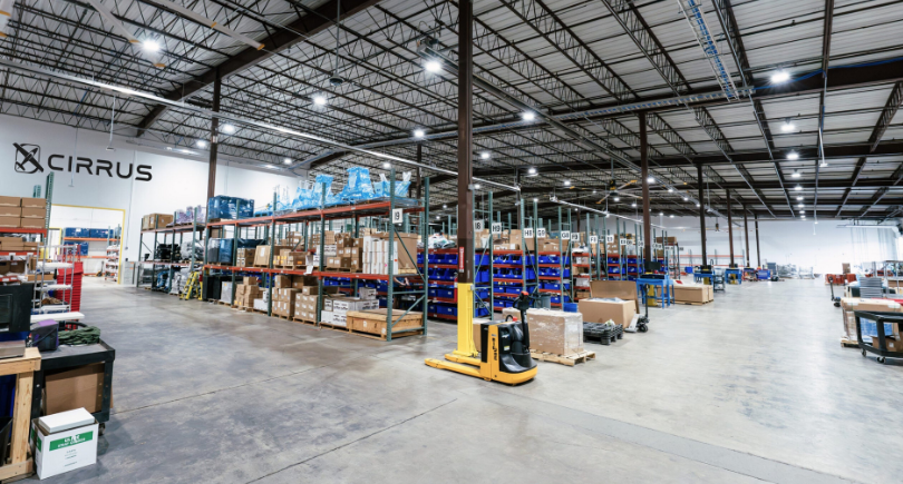 Cirrus Aircraft’s new 60,000-square-foot warehousing centre in Duluth, Minnesota, supporting aircraft production and aftermarket parts distribution.