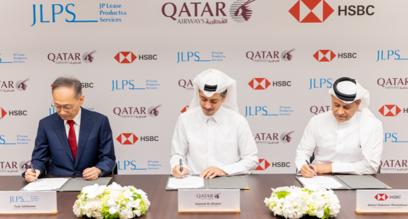 Qatar Airways Boeing 787-9 Dreamliner aircraft covered by the airline group’s inaugural Japanese JOLCO financing transaction