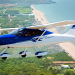 Tecnam P2008JC NG light aircraft featuring a carbon-fibre fuselage, metal wings and Rotax 912 iS engine
